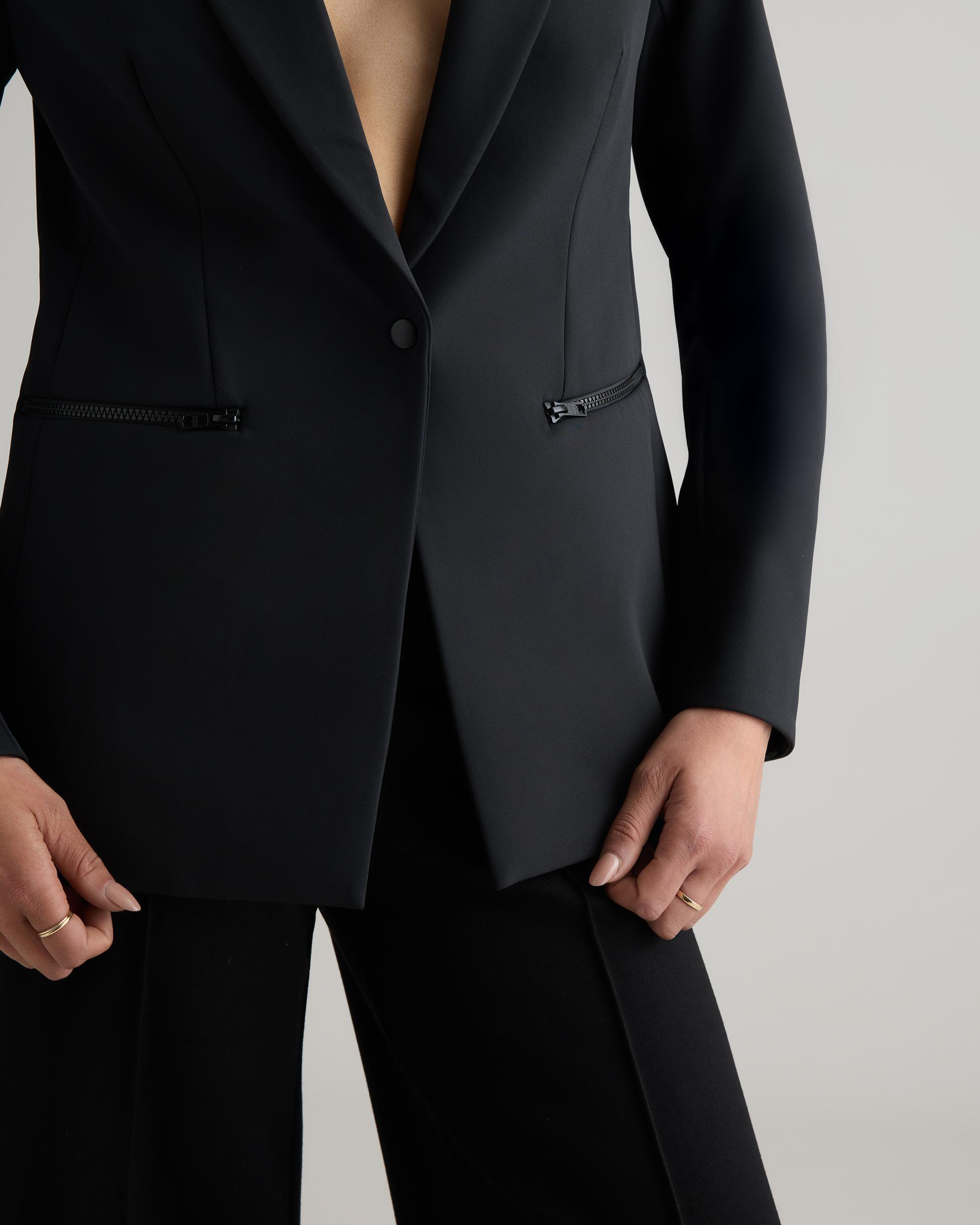 Quince | Women's Scuba Single Breasted Convertible Blazer Size XL, Nylon Product Image