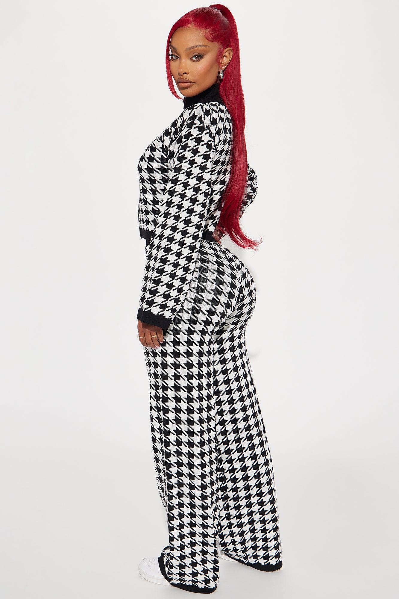 Do You Love Me Sweater Pant Set - Black/White Product Image