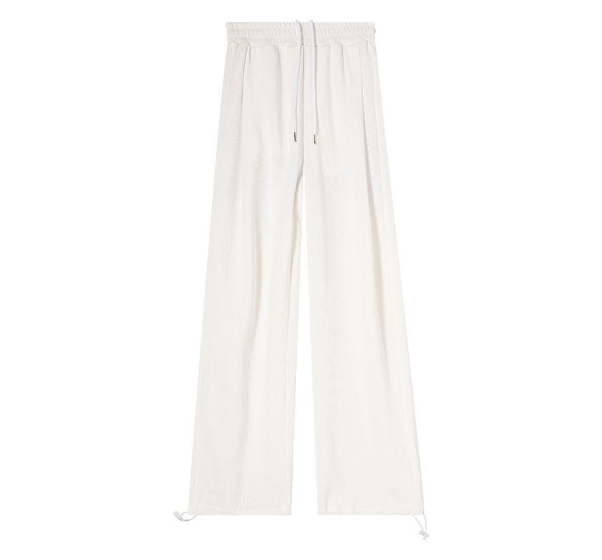 High Waist Plain Drawstring Harem Sweatpants (Various Designs) Product Image