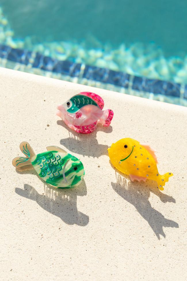 Yellow Fish Claw Clip FINAL SALE Product Image