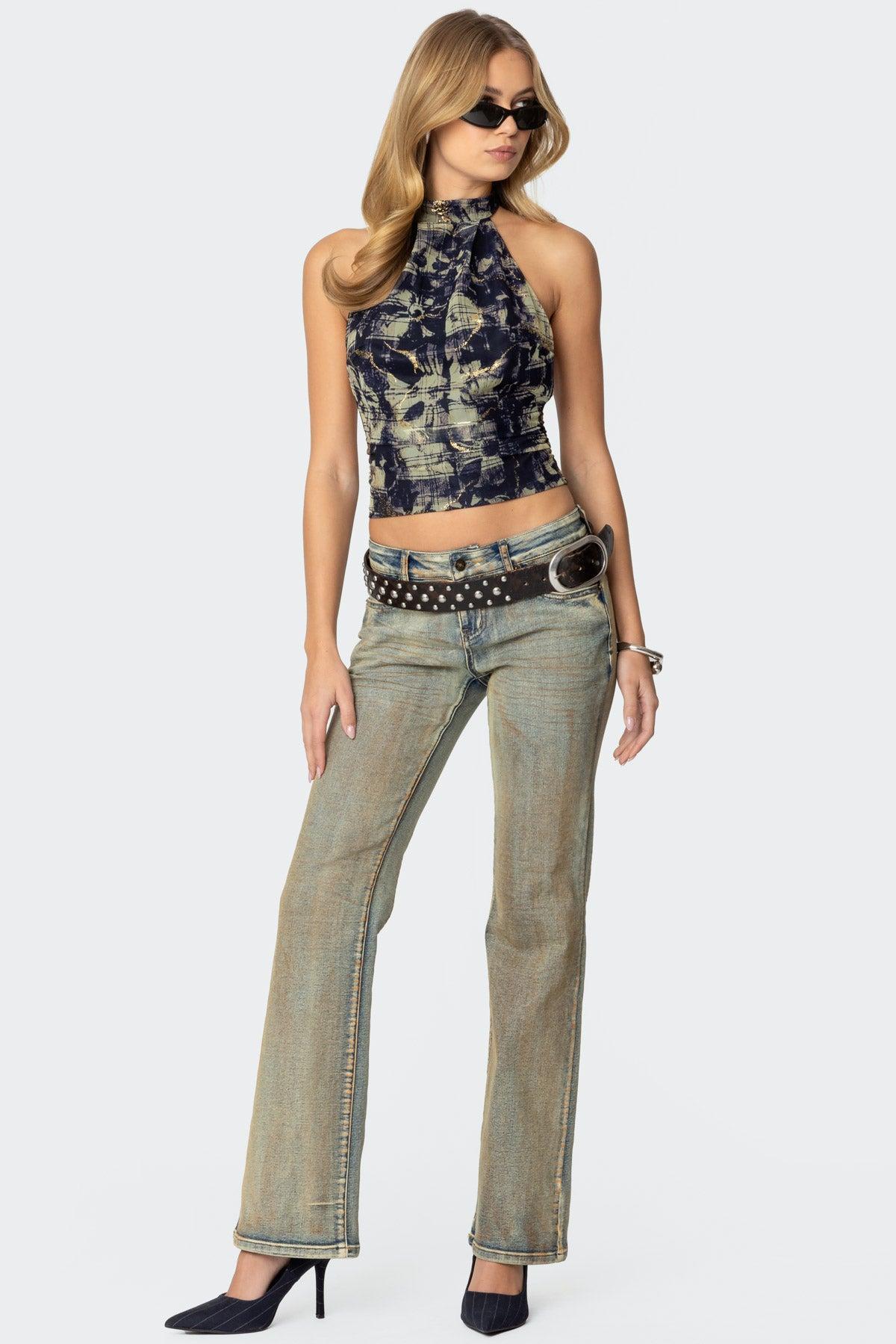 Paz Printed Mesh Top Product Image