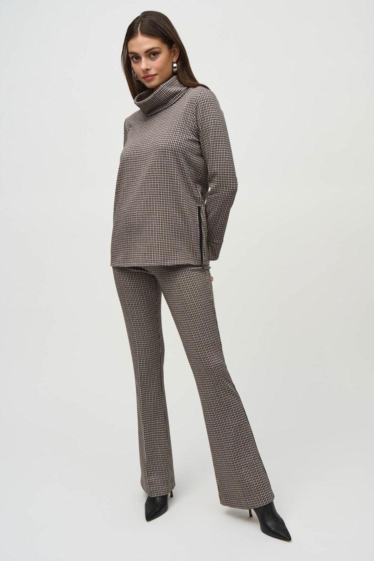 Jacquard Sweater Houndstooth Boxy Top Product Image