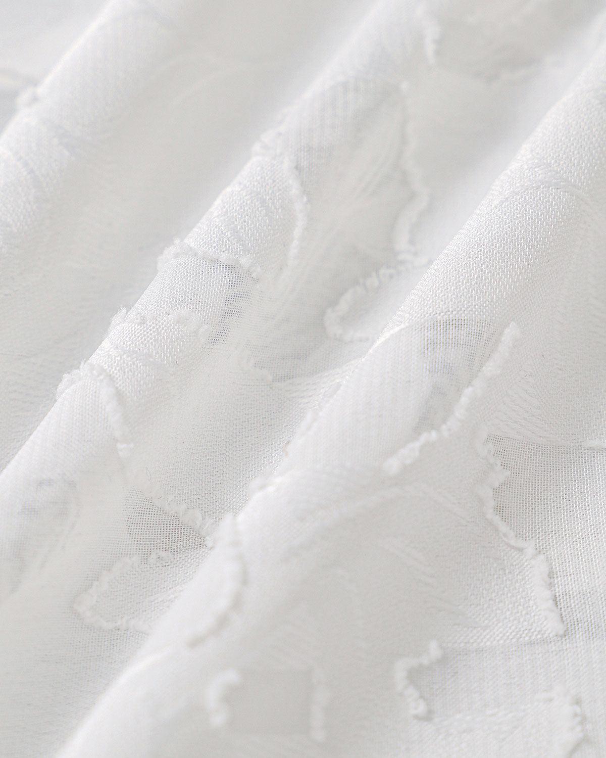 White Lace Boat Neck Midi Dress Product Image