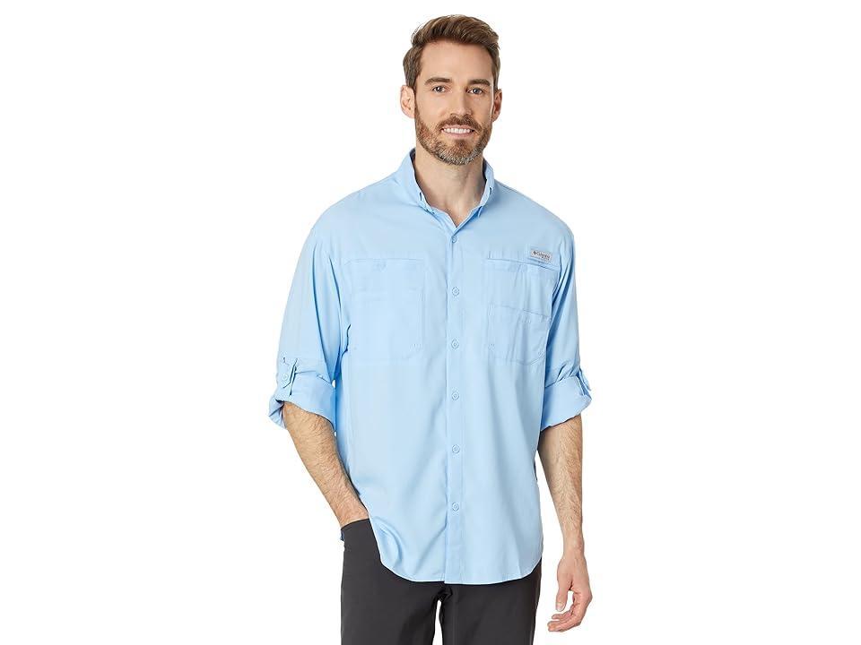 Men's Columbia PFG UPF 40 Tamiami™ II Long Sleeve Button-Down Shirt, Size: Medium, Blue Product Image