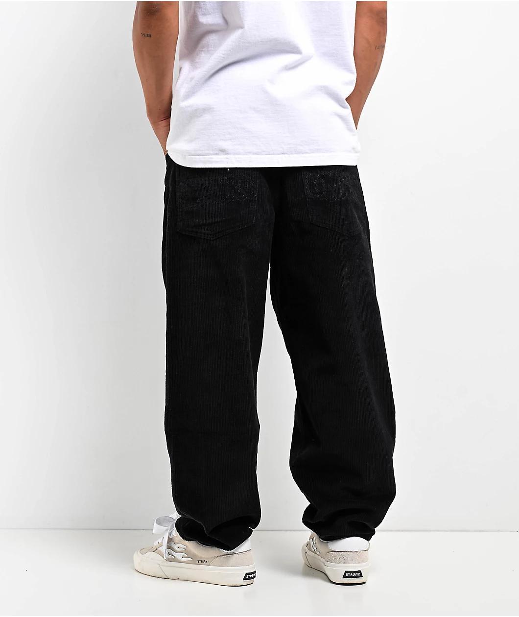 Empyre Black Ultra Loose Corduroy Skate Pants Product Image