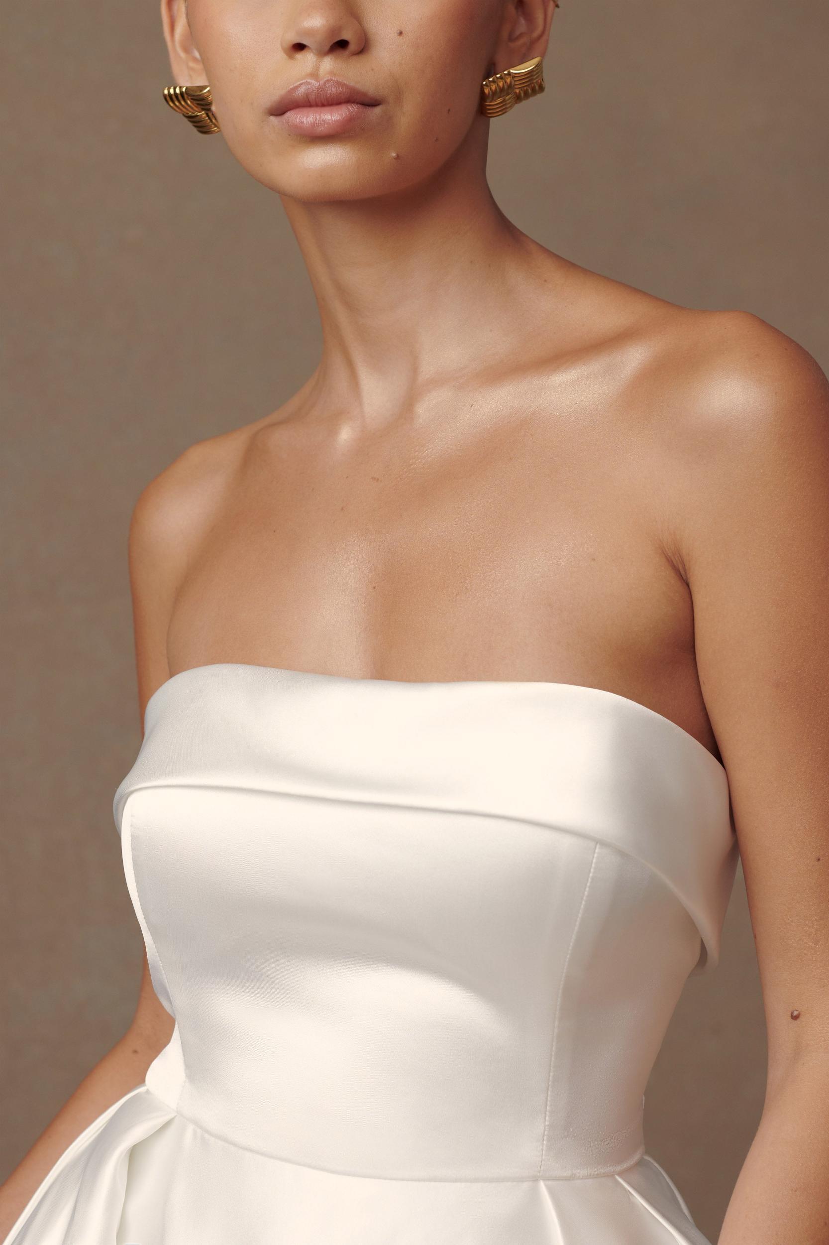 Eileen Strapless Wedding Gown - White Product Image