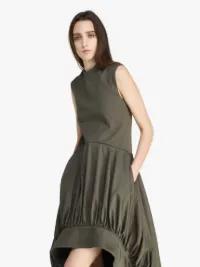 BALLOON HEMLINE DRESS in green | JW Anderson US  Product Image