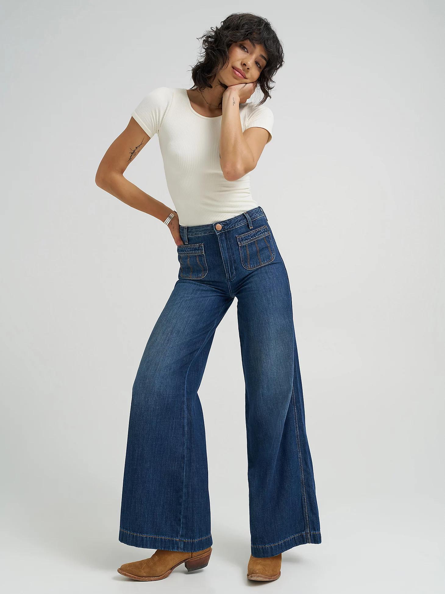 Women's Patch Pocket Trouser Jean | Women's JEANS | Wrangler® Product Image