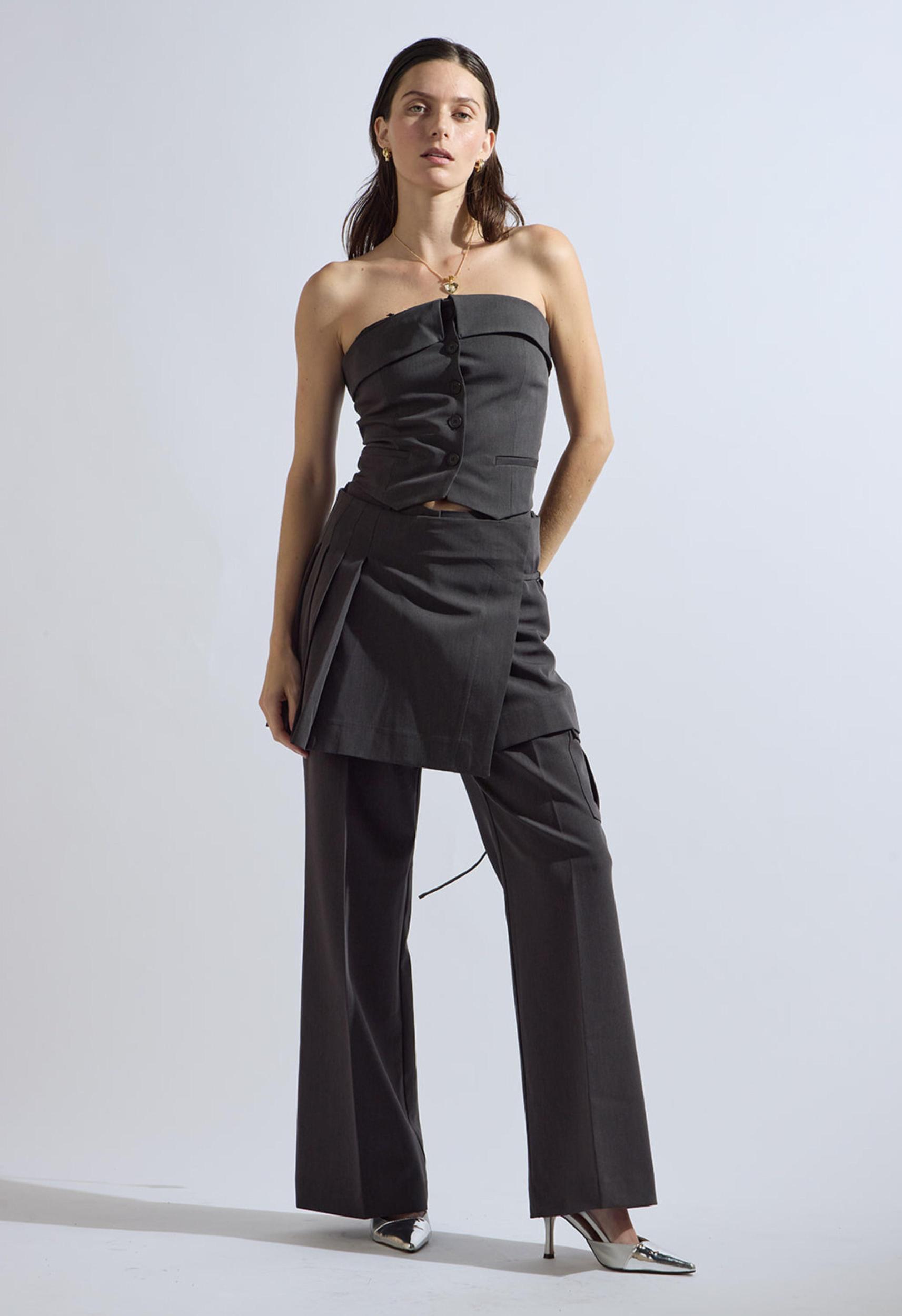 Sienna Pencil Skirt in Grey Product Image