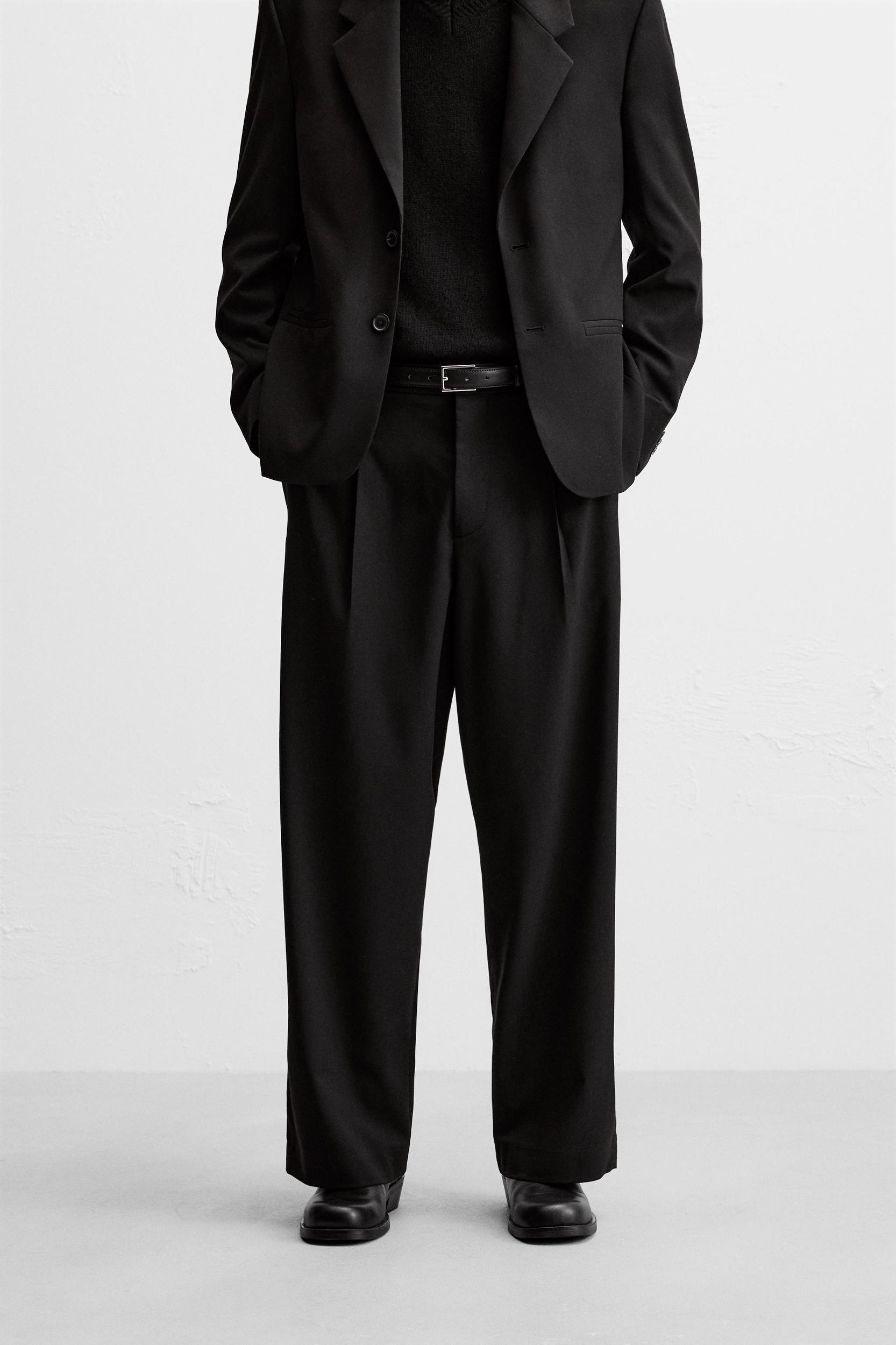 TEXTURED SUIT PANTS Product Image