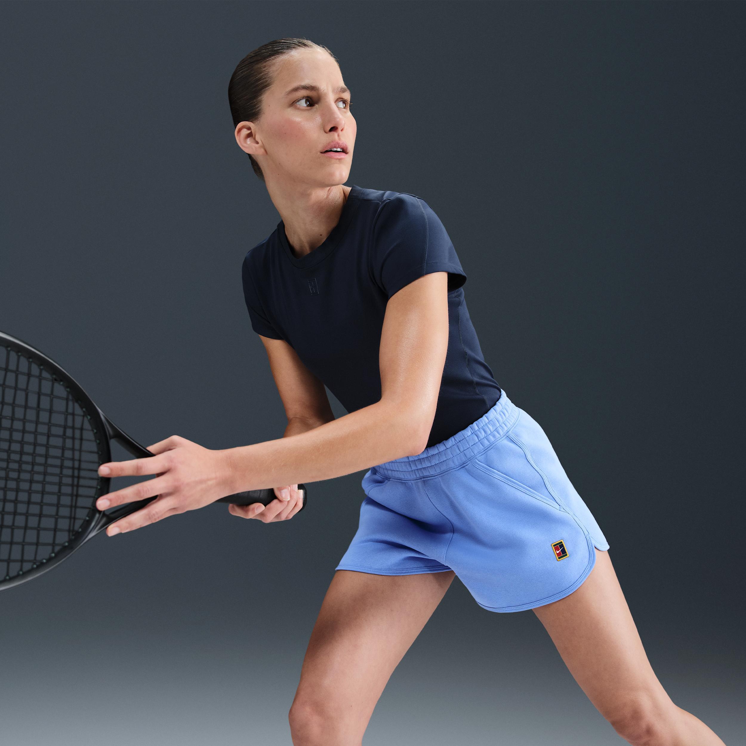 NikeCourt Heritage Women's Mid-Rise Fleece Tennis Shorts Product Image