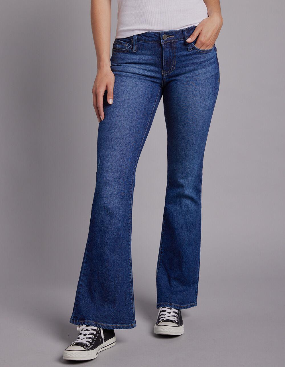 RSQ Womens Low Rise Flare Jeans - DARK WASH Product Image