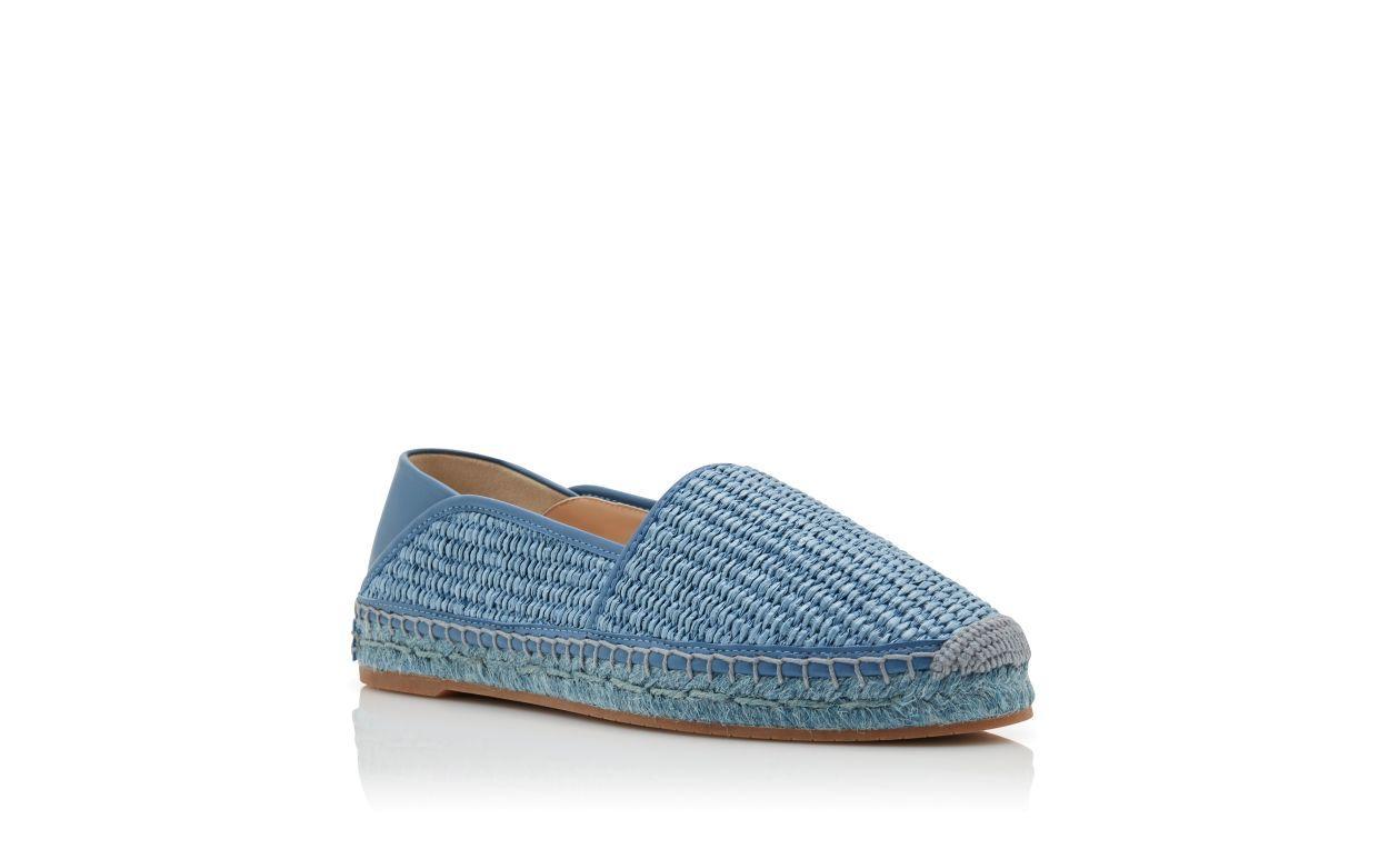 ESPADRA Light Blue Raffia Espadrilles Product Image