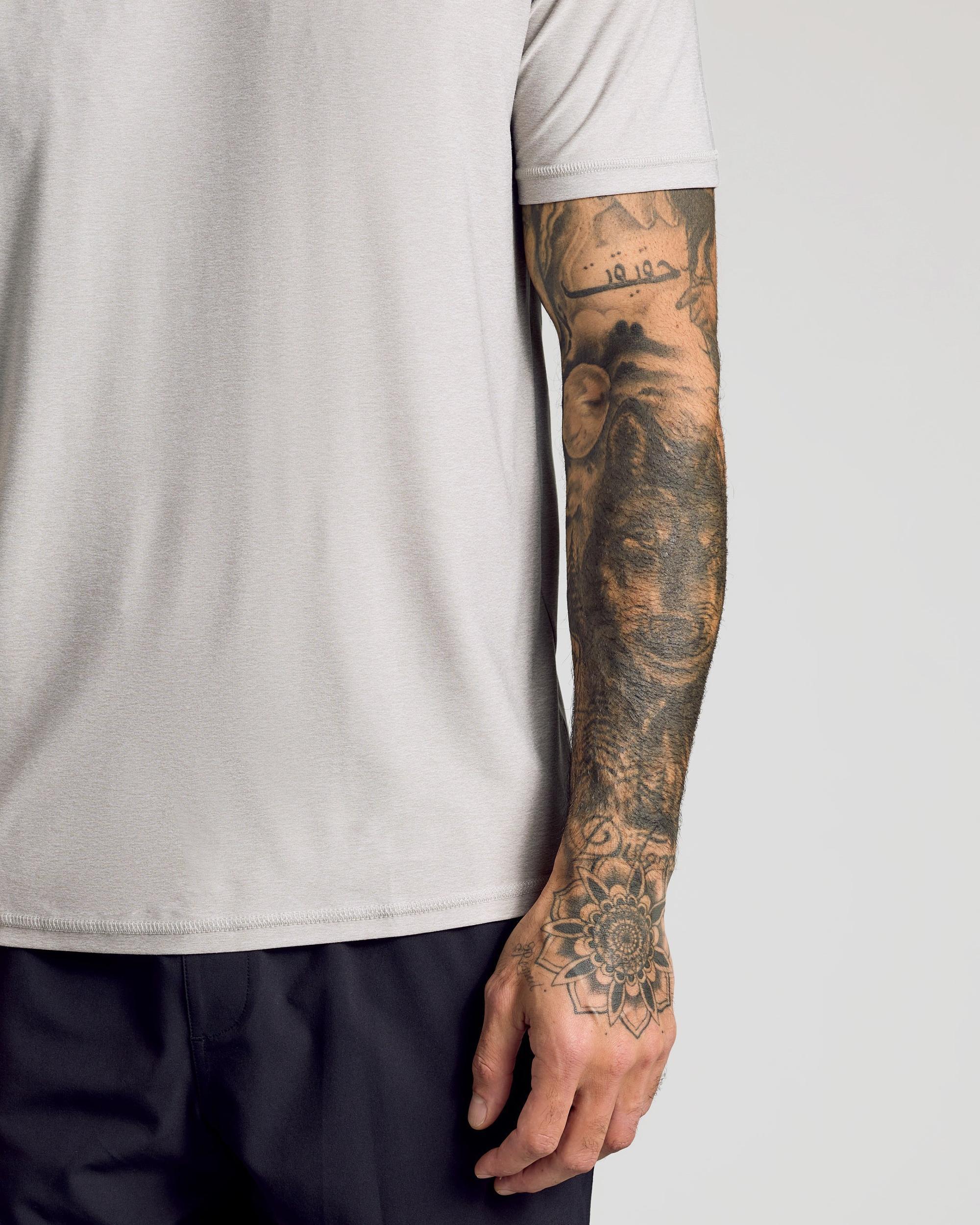 Light Heather Gray Active Crew Neck Tee Product Image