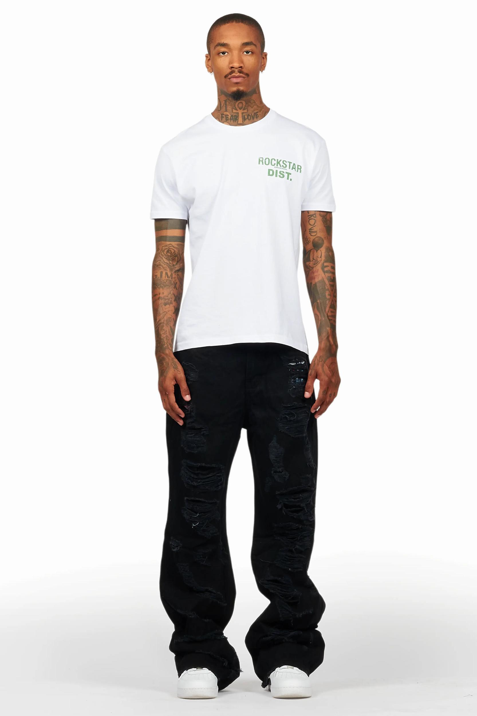 Mical Black Baggy Fit Jean Male Product Image