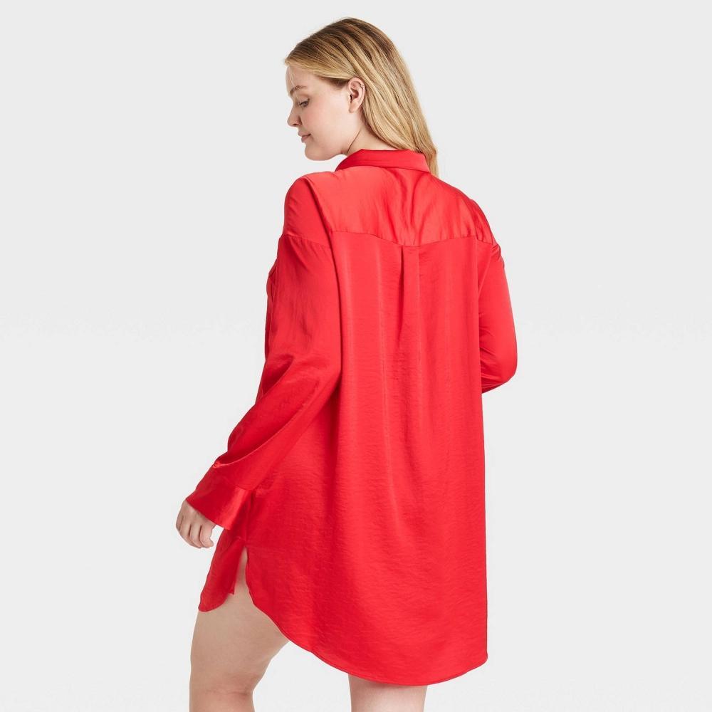 Women's Satin Notch Collar Nightgown - Auden™ Product Image
