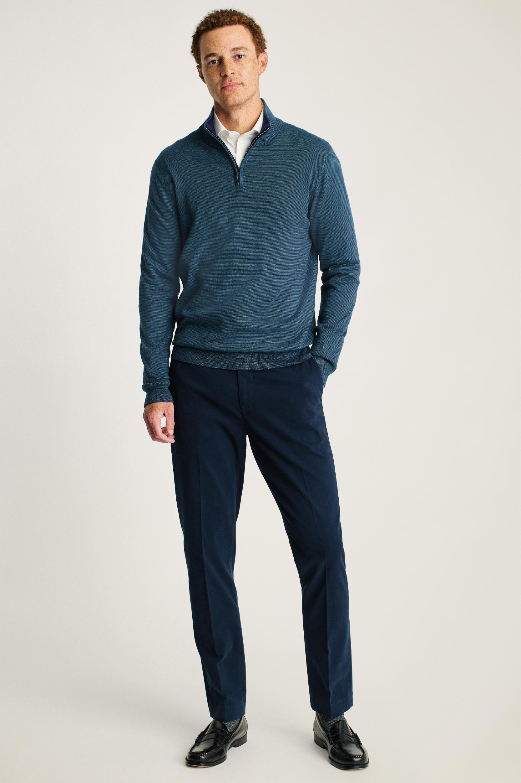 Washable Cotton Cashmere Half-Zip Product Image