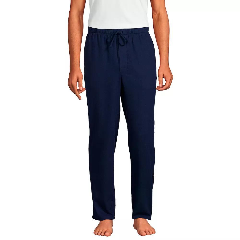 Men's Lands' End Flannel Pajama Sleep Pants, Size: Small, Deep  Blue Product Image
