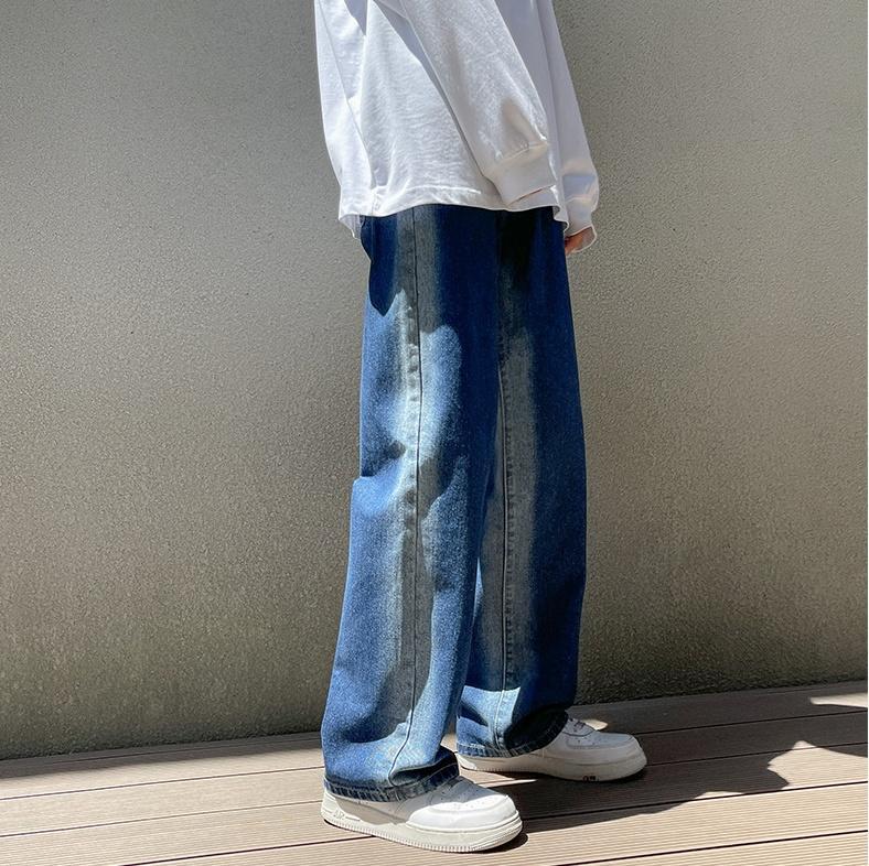 Men's Gradient Trendy Wide-Leg Jeans Product Image