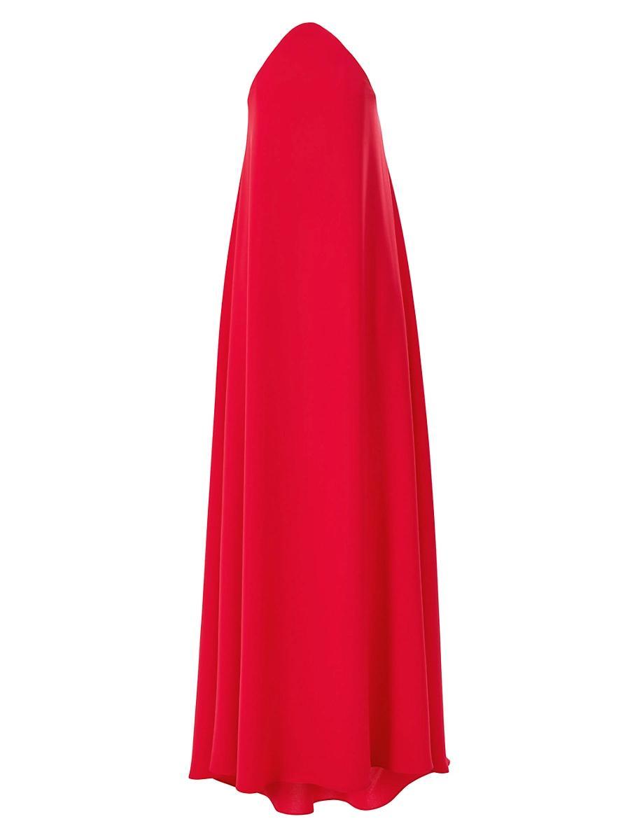 Womens Curved Neckline Strapless Fluid Gown Product Image