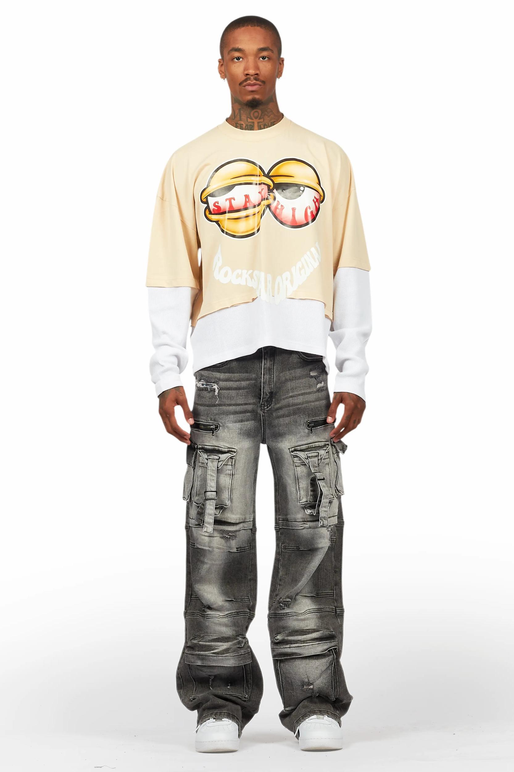 Berdi Black Wash Baggy Fit Jean Male Product Image
