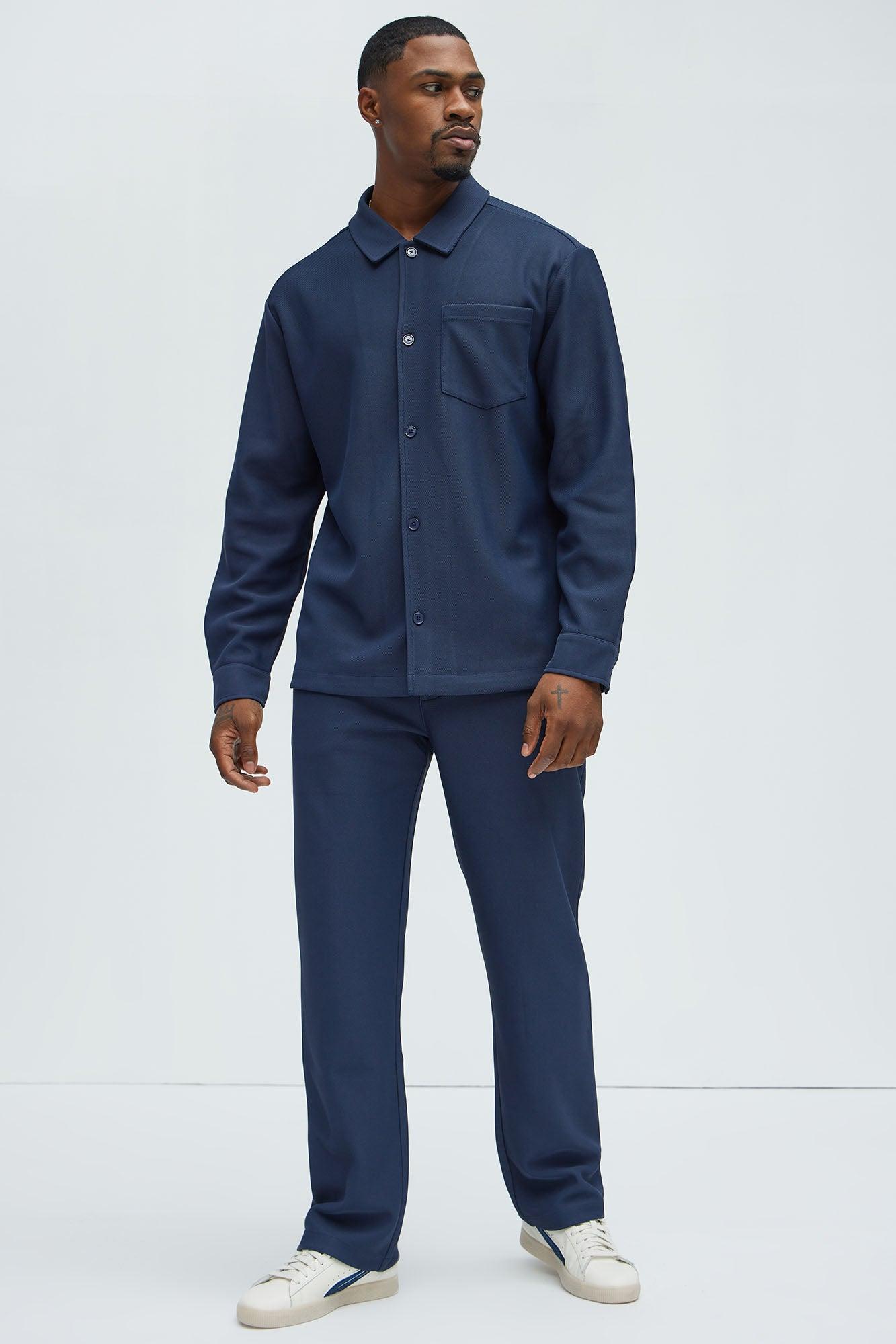 Turner Straight Trousers - Navy Product Image