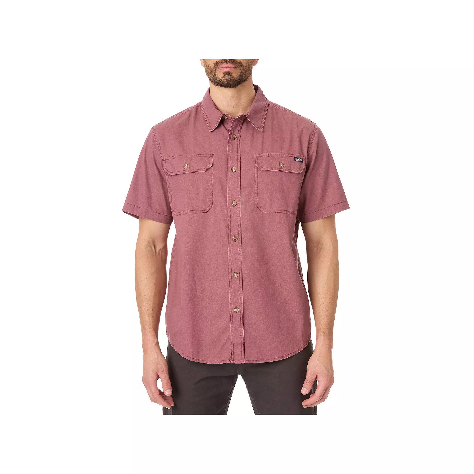 Mens Smiths Workwear Sandwashed Work Shirt, Mens Product Image