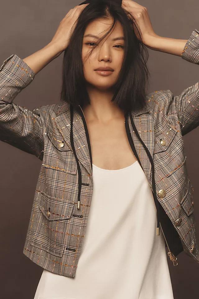 By Anthropologie Hooded Dickie Tweed Jacket Product Image