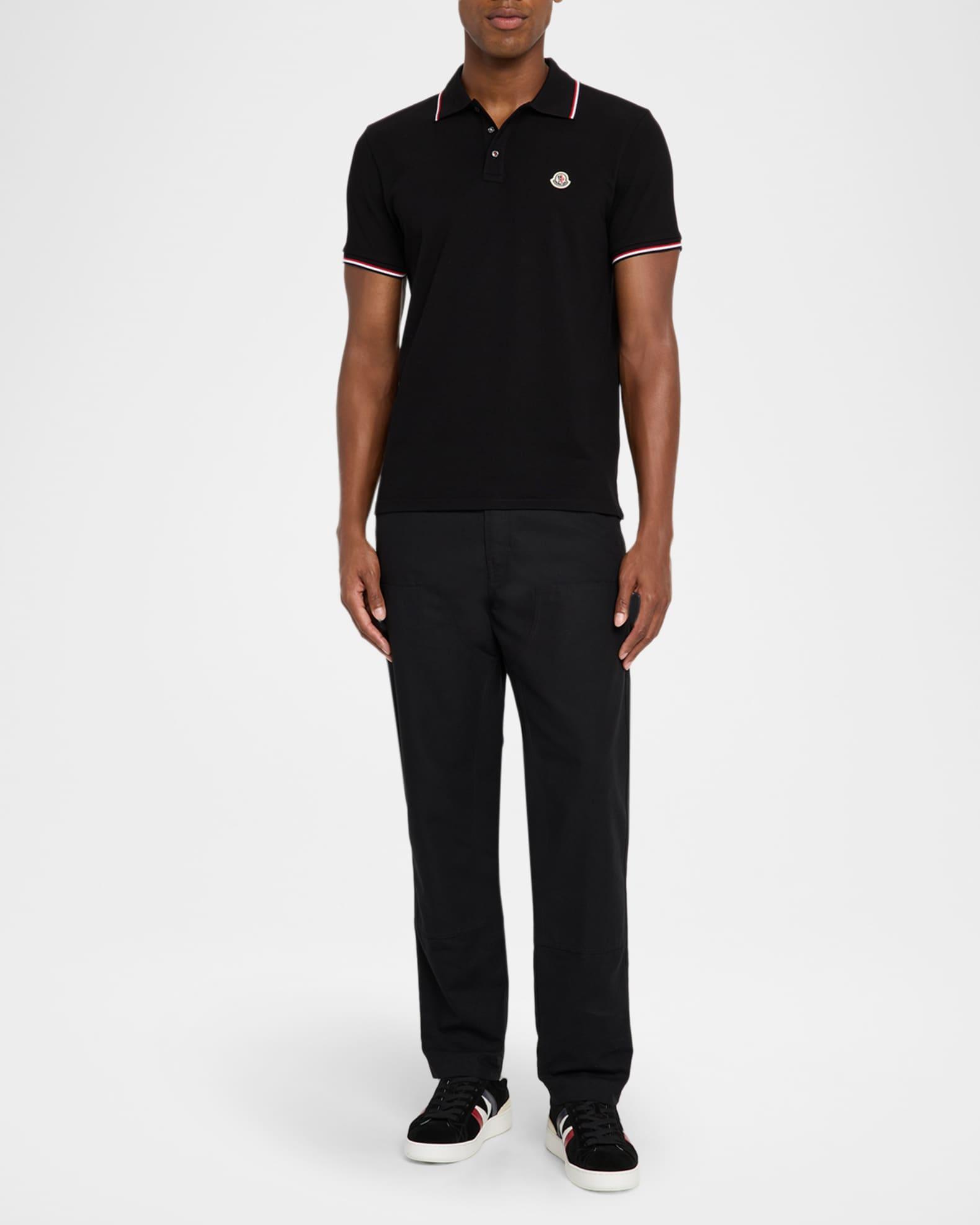 Men's Short Sleeve Polo with Contrast Sleeves Product Image