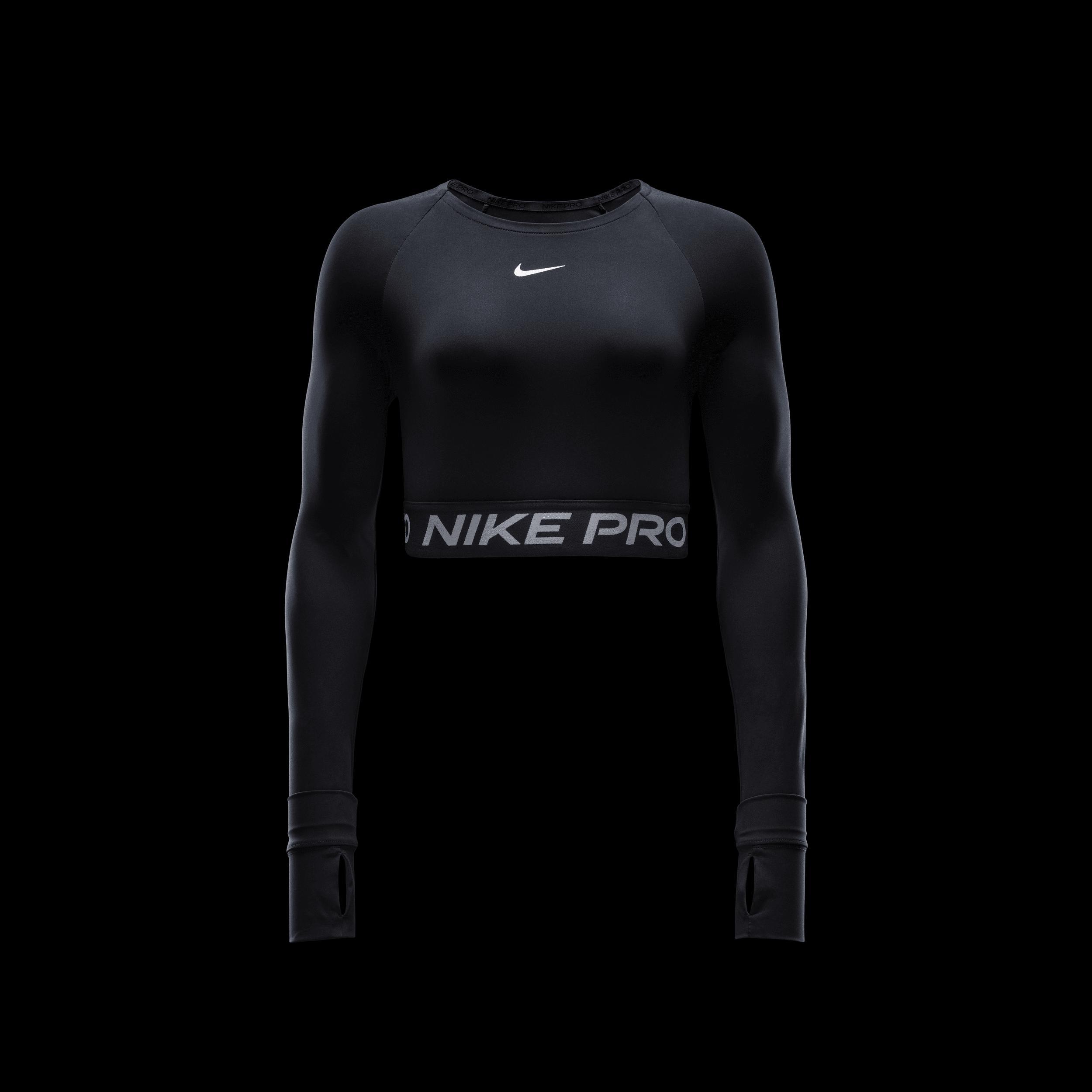 Nike Womens Pro 365 Dri-FIT Cropped Long-Sleeve T-Shirt Product Image