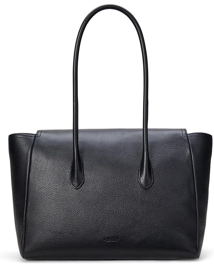 Lauren Ralph Lauren Pebbled Leather Large Tanner Satchel Product Image