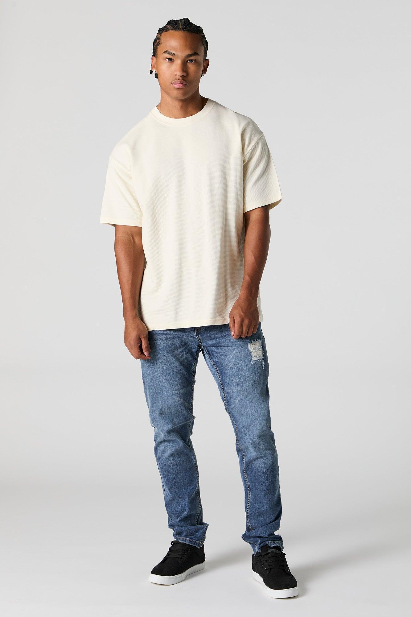 Solid Knit Relaxed T-Shirt Male Product Image
