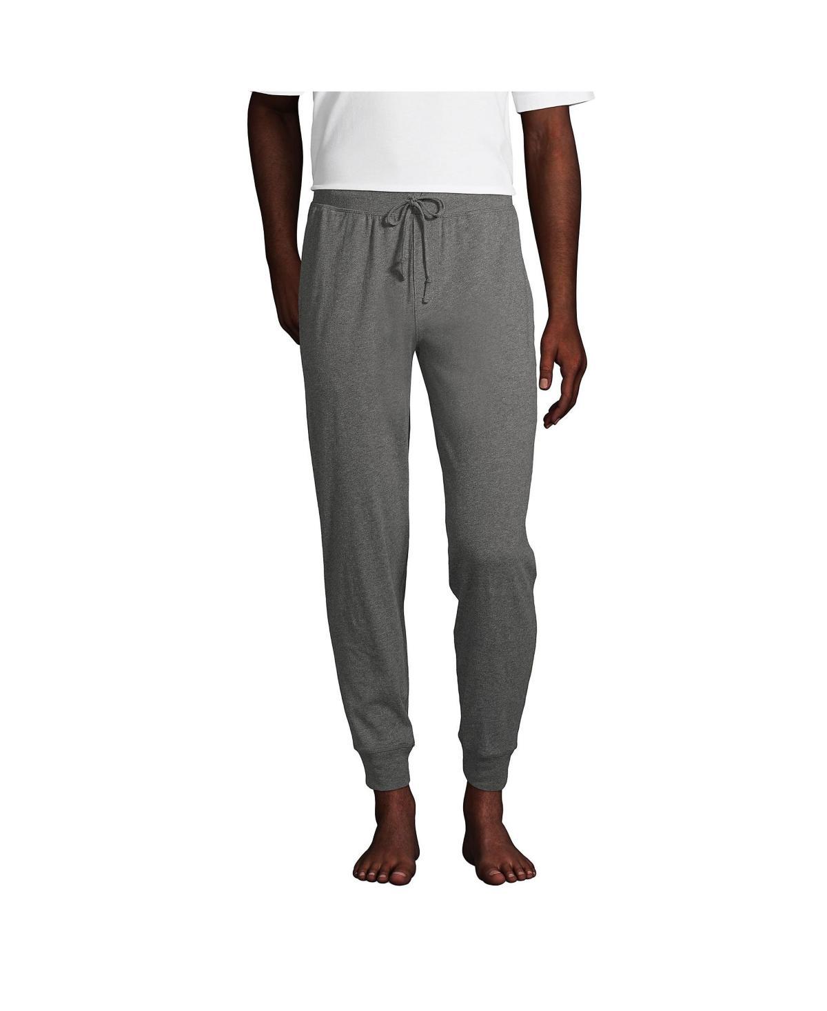 Men's Lands' End Knit Jersey Joggers, Size: Medium, Pale Grey Blue Product Image