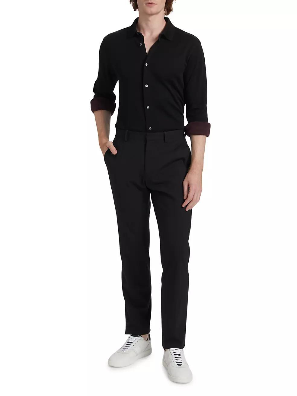 COLLECTION Button-Front Knit Shirt Product Image