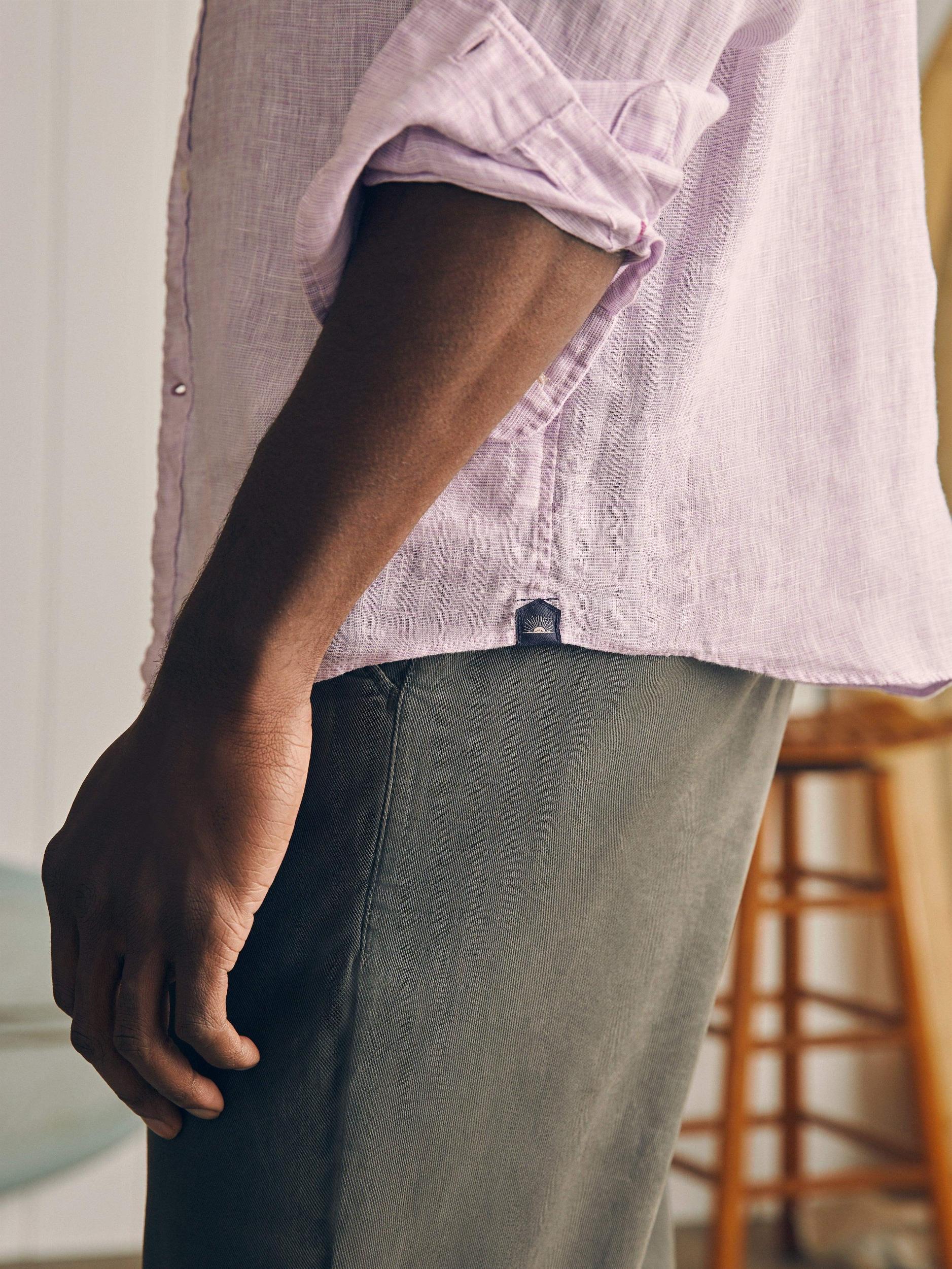 Laguna Linen Shirt - Lavender Melange Male Product Image