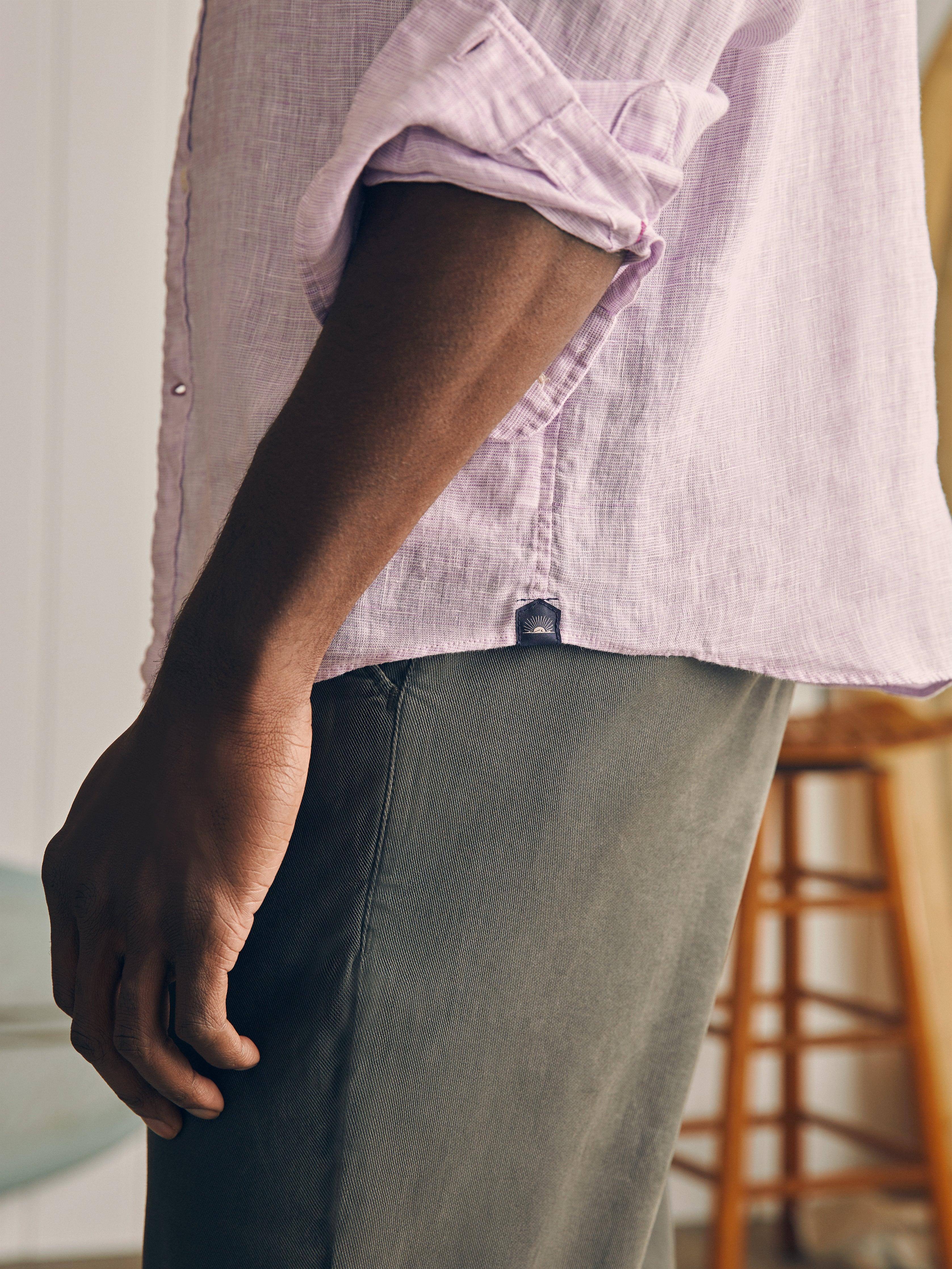 Laguna Linen Shirt - Lavender Melange Male Product Image