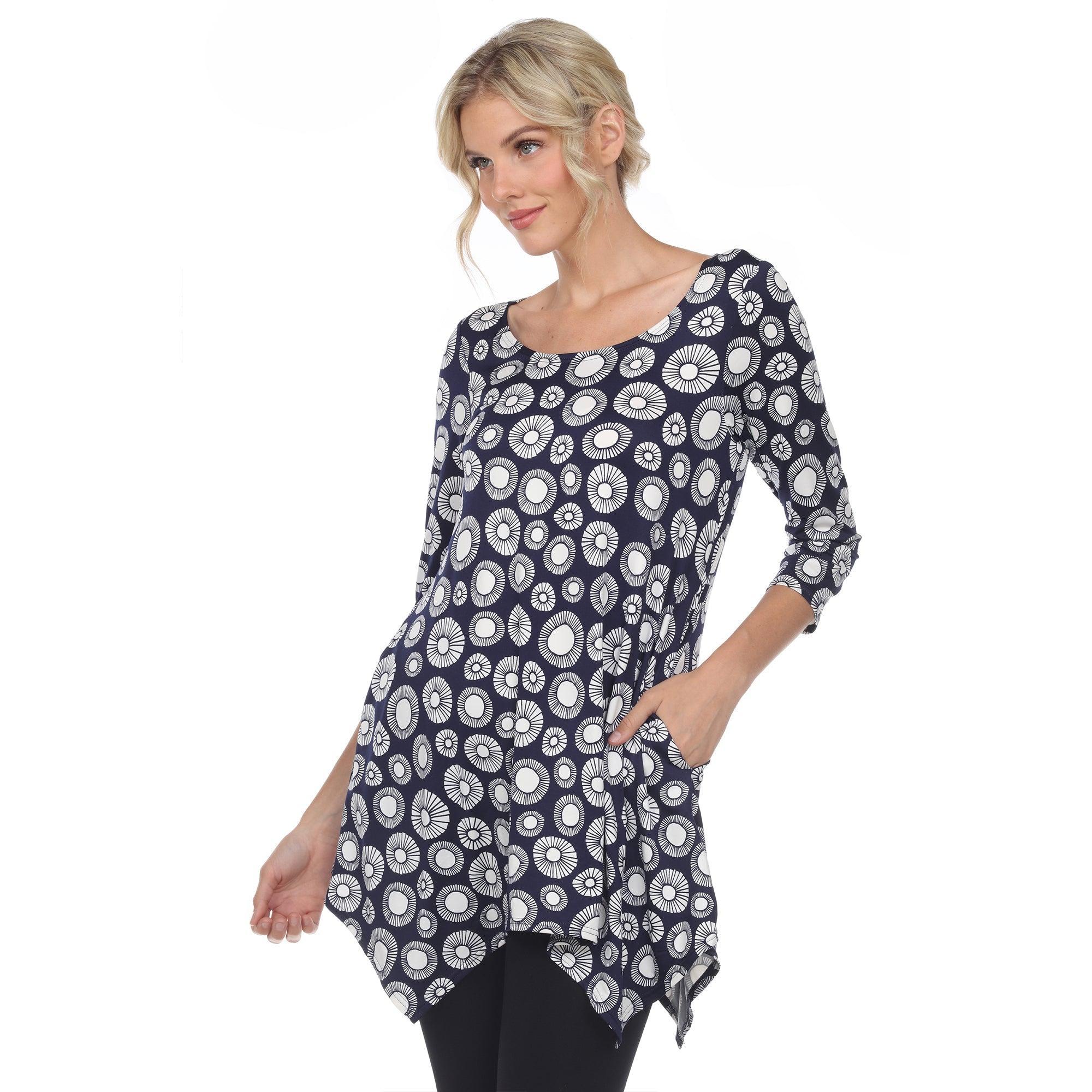 Printed Geometric Circle Tunic Top Product Image
