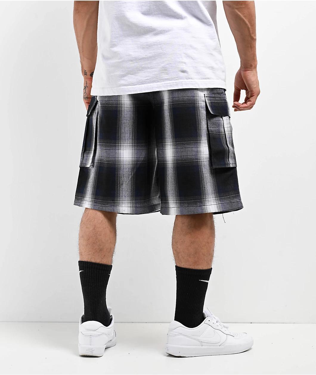 FB County Checker Blue Cargo Shorts Product Image
