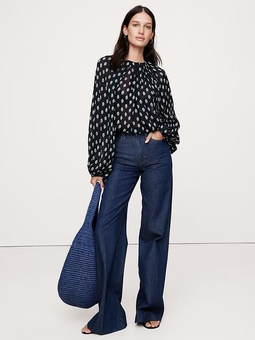Chiffon Twist-Neck Top Product Image