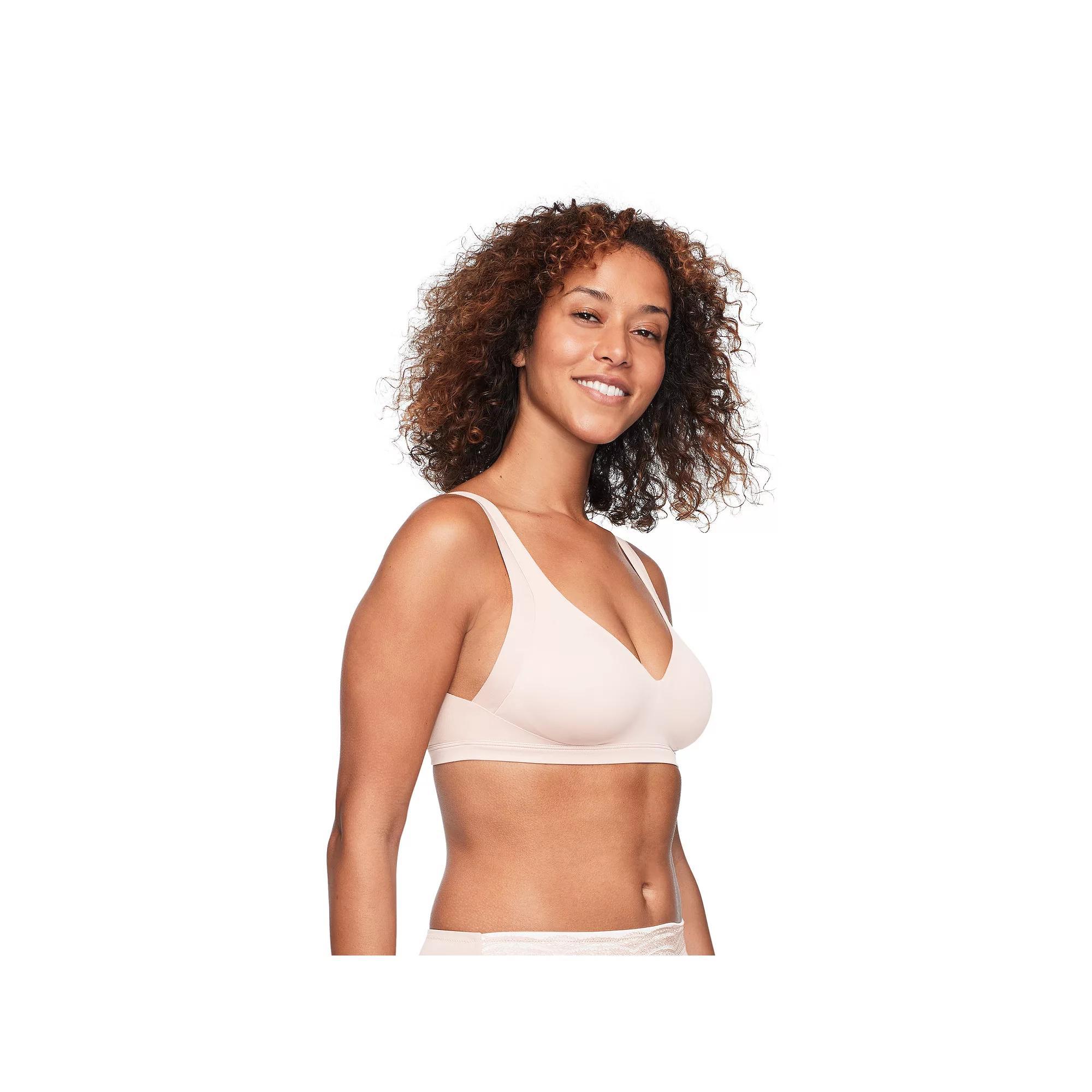 Warners No Side Effects® Underarm and Back-Smoothing Comfort Wireless Lightly Lined T-Shirt Bra RA2231A, Women's, Size: XL, Black Product Image