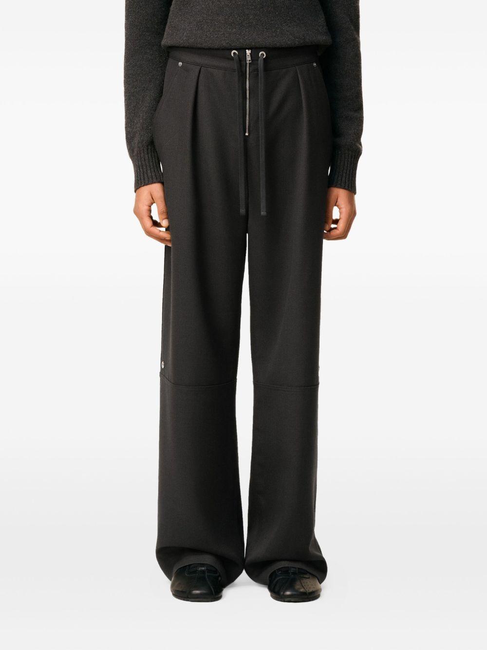 zipped wool trousers Product Image