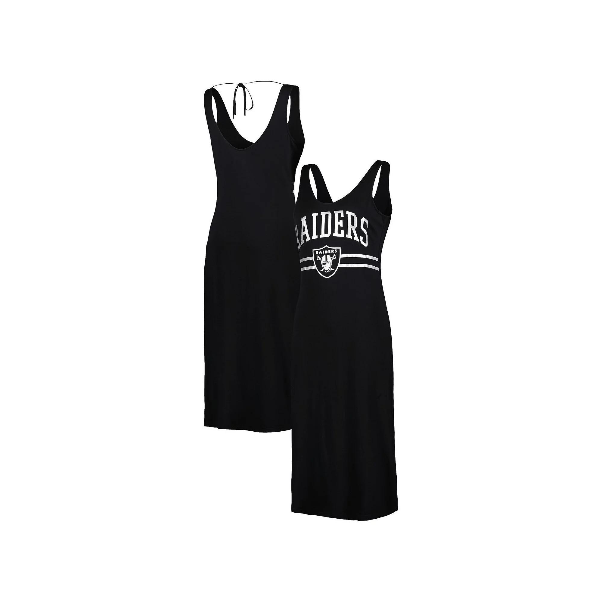 Women's G-III 4Her by Carl Banks Black Las Vegas Raiders Training V-Neck Maxi Dress, Size: 2XL, Lvr Black Product Image