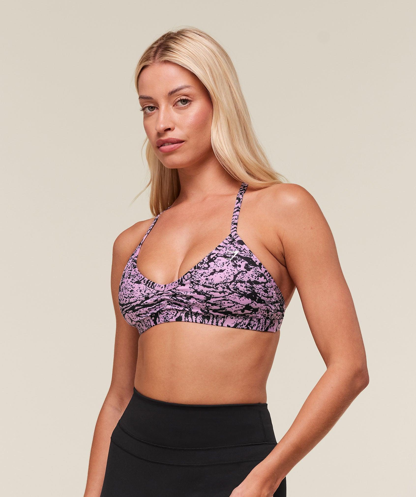 Gymshark Printed Minimal Sports Bra - Sour Pink Female Product Image