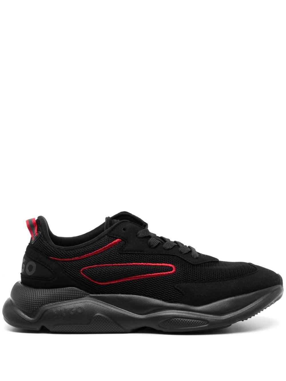 HUGO BOSS Black Leon Runn Sneakers In 006-black Product Image