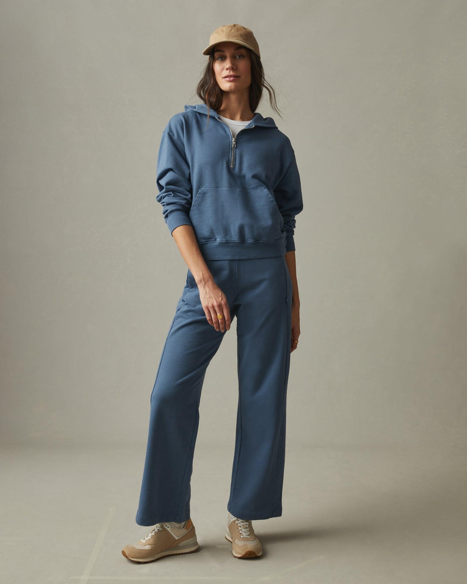 Women's French Terry Half Zip Hoodie - Monsoon Female Product Image