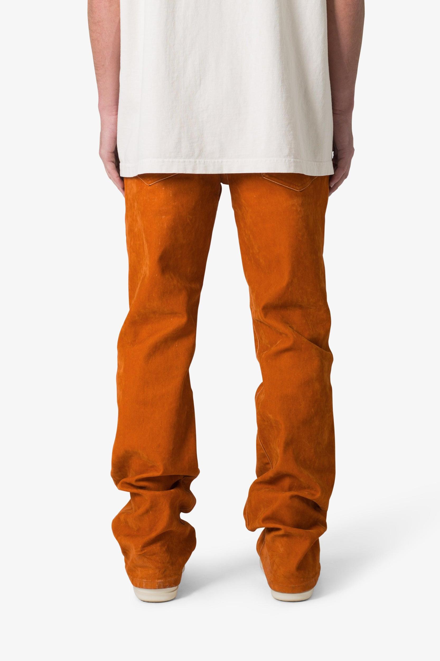 B577 Suede Western Flare Denim - Rust Product Image