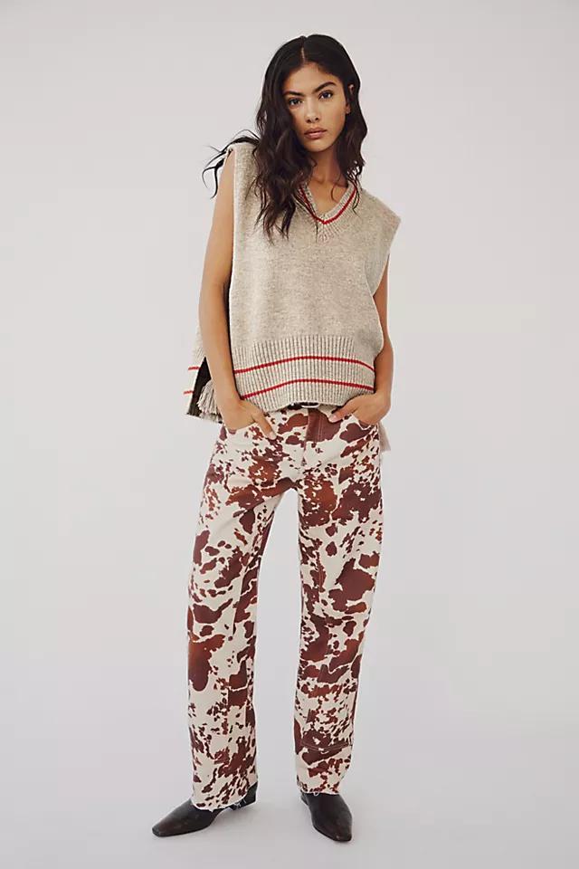 We The Free Risk Taker Mid-Rise Printed Jeans Product Image