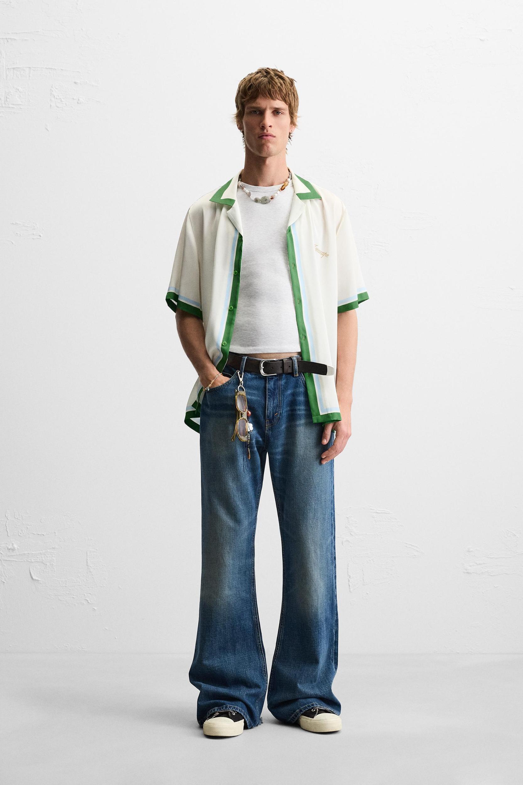 PRINTED SATIN SHIRT Product Image