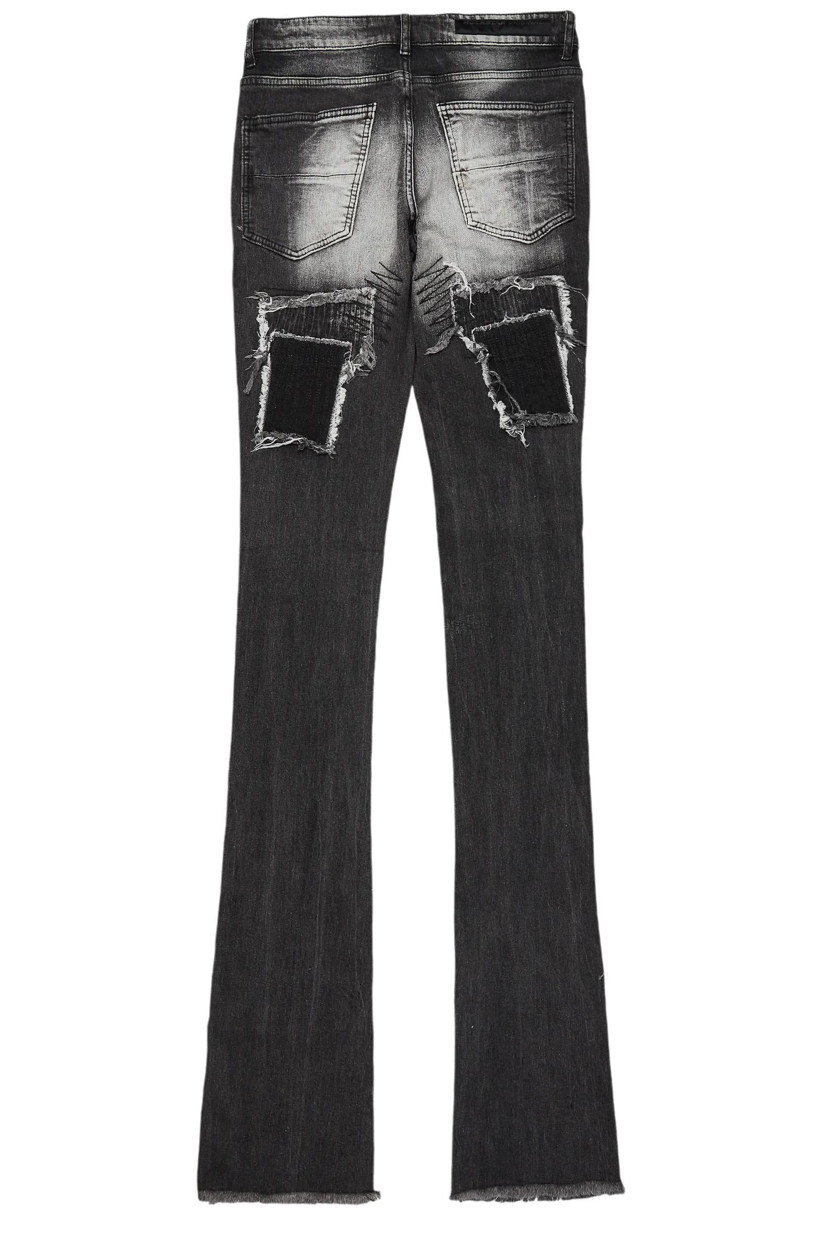 Dave Grey Painter Super Stacked Flare Jean Male Product Image