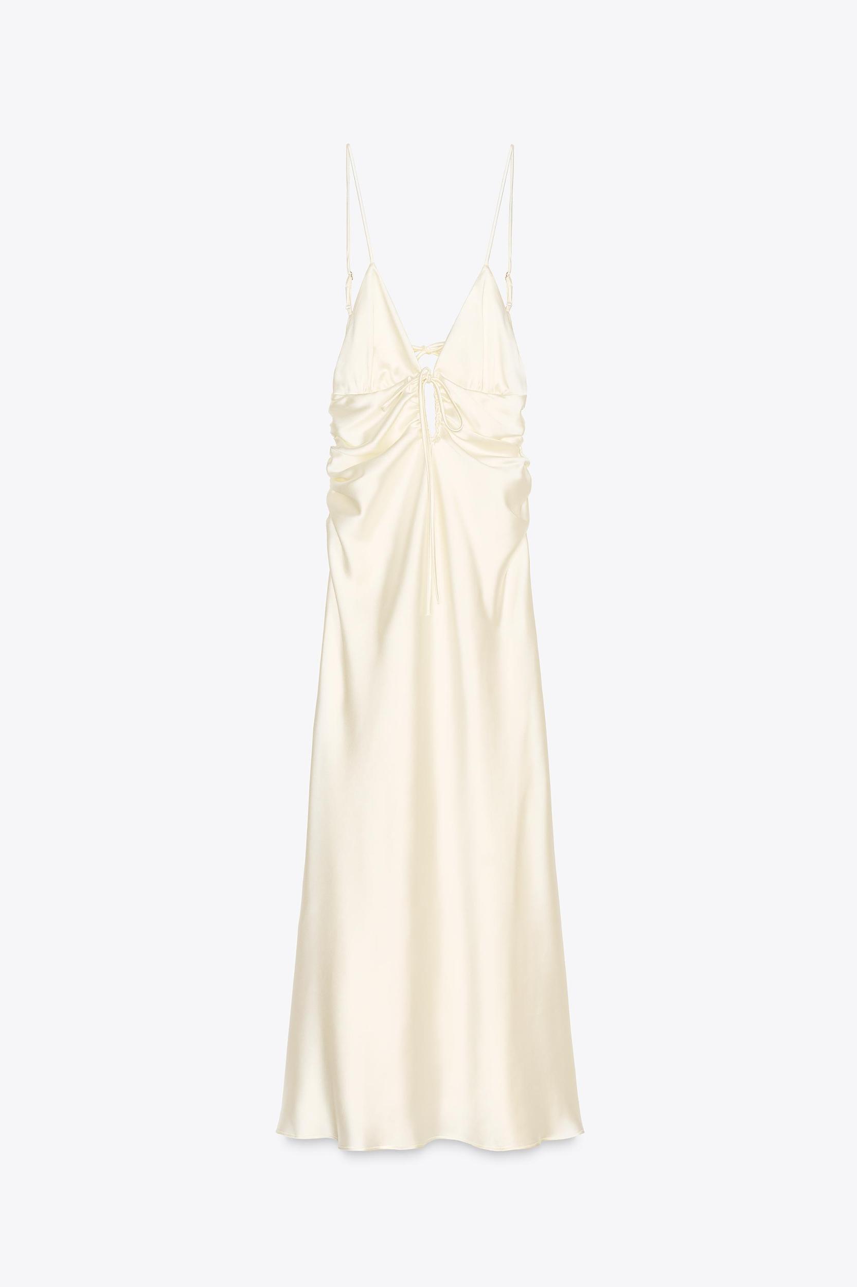 SATIN EFFECT CUT OUT DRESS Product Image